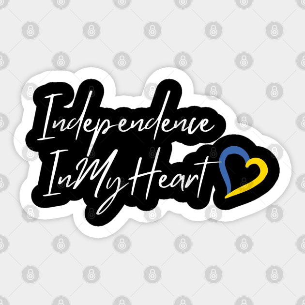 Independence In My Heart Sticker by Myartstor 